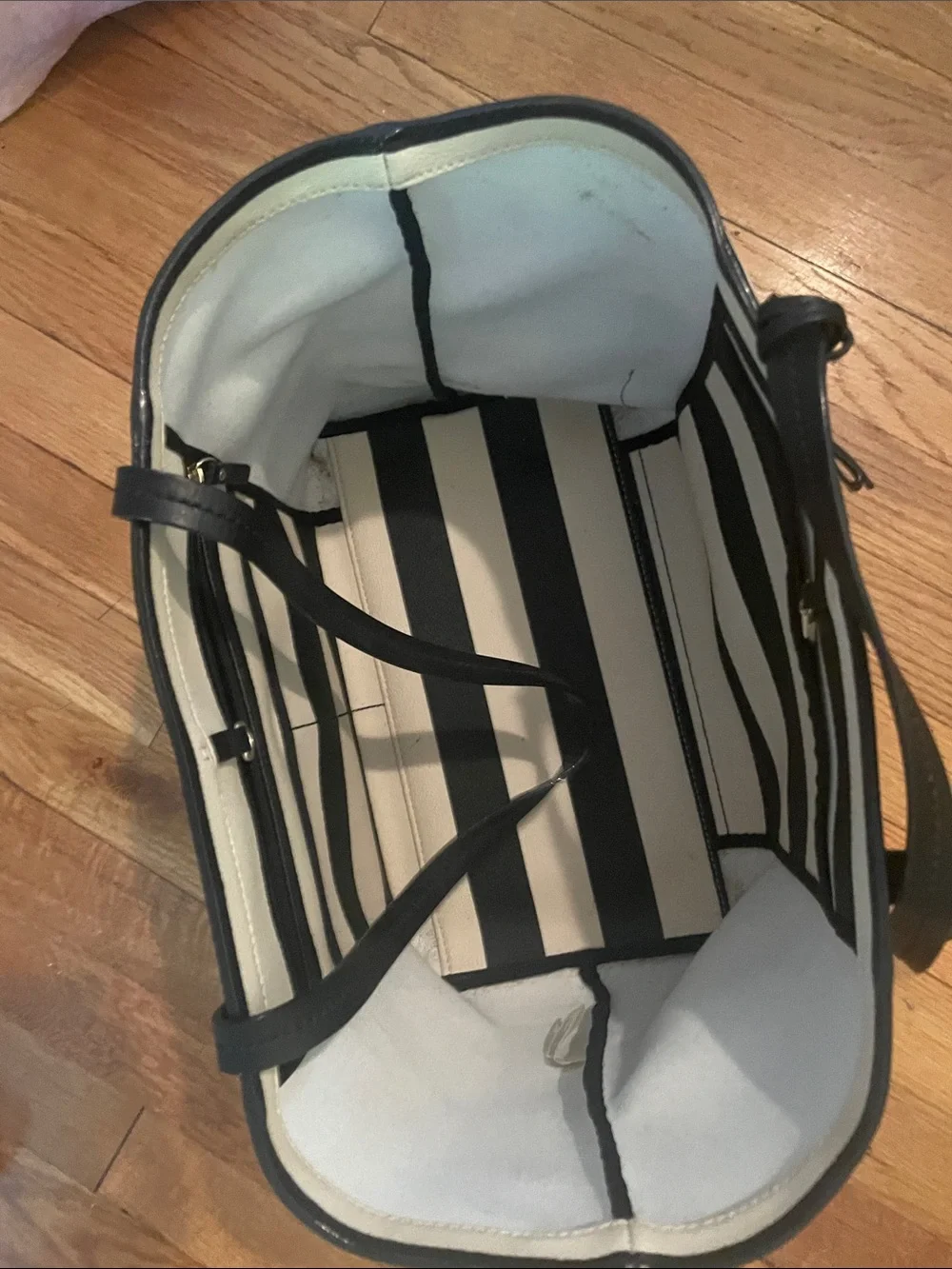 kate spade Black and White Horizontal Stripe Tote